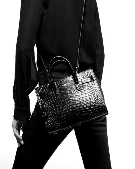 ysl sac de jour nano embossed crocodile|SAINT LAURENT Crocodile Embossed Sac De Jour Nano Black .